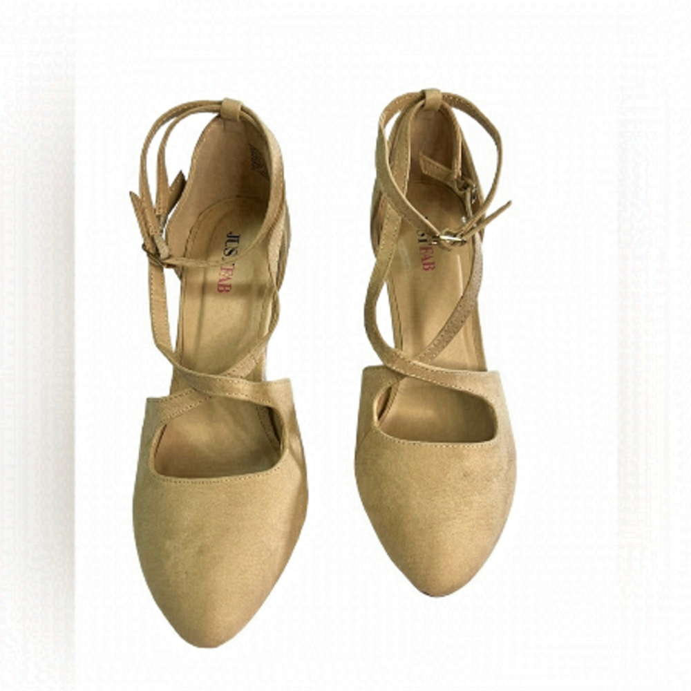 Just Fab Cesilia Tan High Heel Sandals Size 8